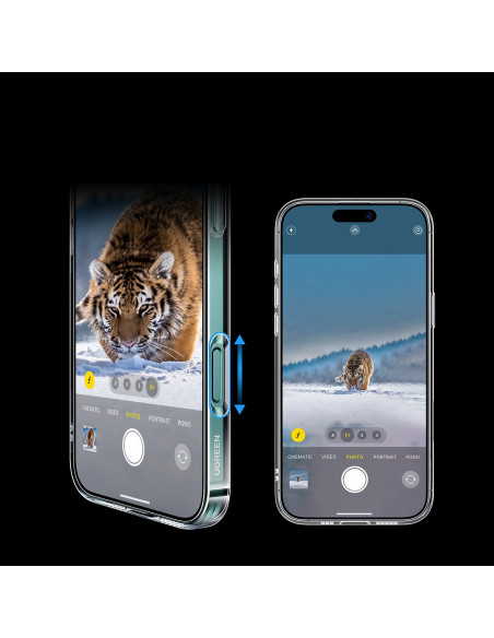 
Elegantiškas skaidrus magnetinis dėklas „iPhone 16 Plus“ su „MagSafe“ – permatomas
