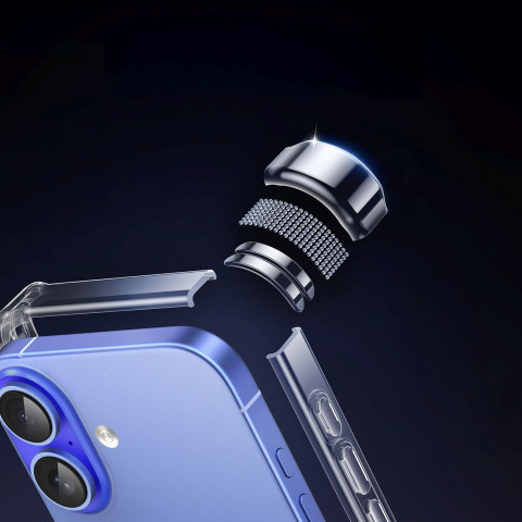 
„Bright Cushion CA101“ apsauginis dėklas, skirtas „iPhone 16 Plus“ – permatomas
