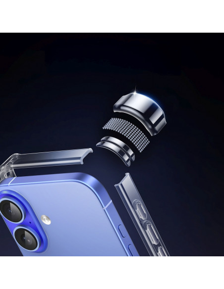 
„Bright Cushion CA101“ apsauginis dėklas, skirtas „iPhone 16 Plus“ – permatomas
