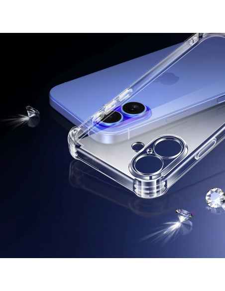 
„Bright Cushion CA101“ apsauginis dėklas, skirtas „iPhone 16 Plus“ – permatomas
