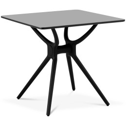 Stalas kvadratinis stalas namų biurui universalus max 150 kg 80x80 cm JUODAS