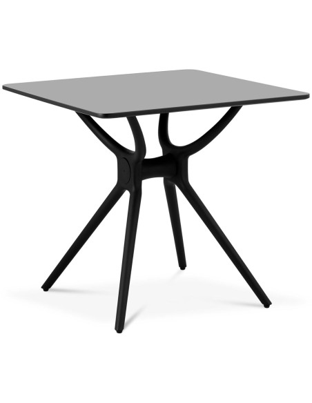 Stalas kvadratinis stalas namų biurui universalus max 150 kg 80x80 cm JUODAS