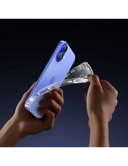 
„Bright Cushion CA101“ apsauginis dėklas, skirtas „iPhone 16 Plus“ – permatomas
