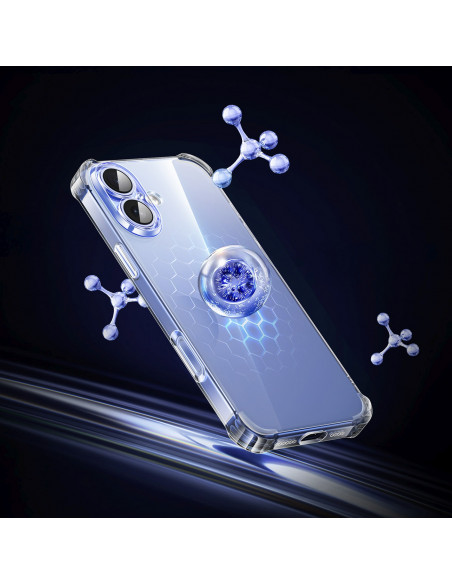 
„Bright Cushion CA101“ apsauginis dėklas, skirtas „iPhone 16 Plus“ – permatomas
