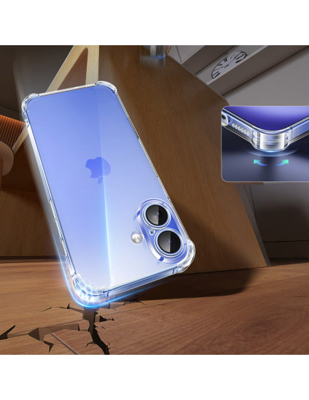 
„Bright Cushion CA101“ apsauginis dėklas, skirtas „iPhone 16 Plus“ – permatomas
