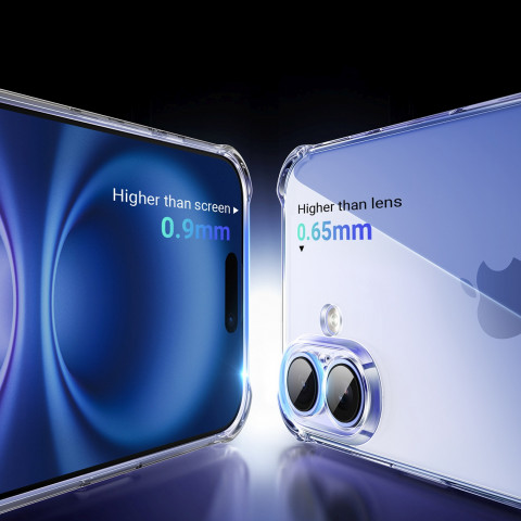 
„Bright Cushion CA101“ apsauginis dėklas, skirtas „iPhone 16 Plus“ – permatomas
