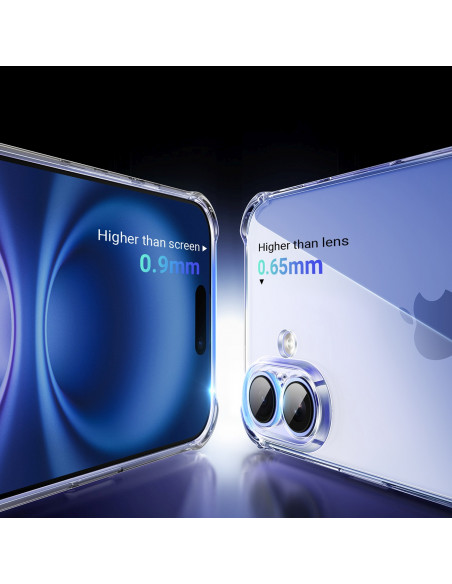 
„Bright Cushion CA101“ apsauginis dėklas, skirtas „iPhone 16 Plus“ – permatomas
