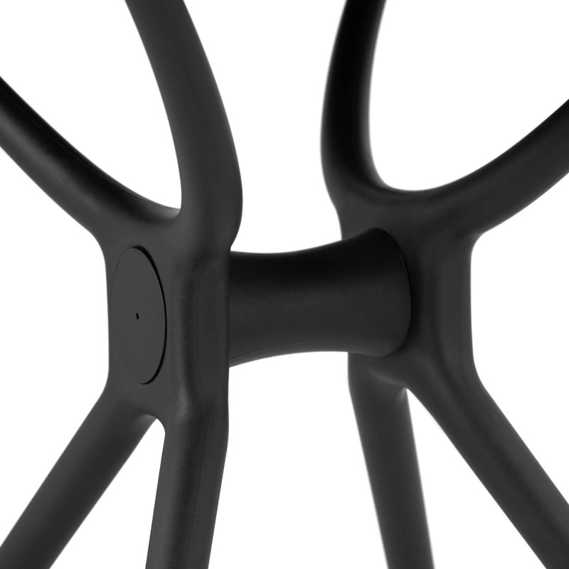 Stalas kvadratinis stalas namų biurui universalus max 150 kg 80x80 cm JUODAS