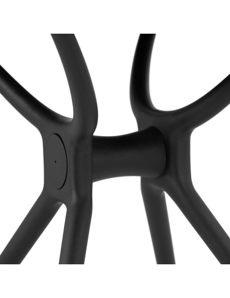 Stalas kvadratinis stalas namų biurui universalus max 150 kg 80x80 cm JUODAS