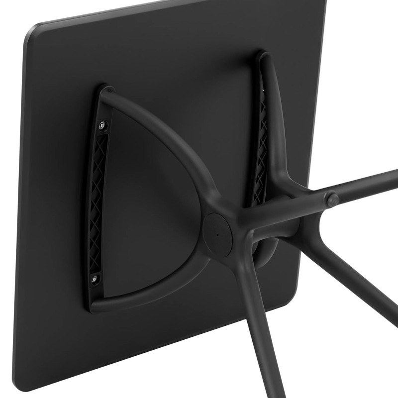 Stalas kvadratinis stalas namų biurui universalus max 150 kg 80x80 cm JUODAS