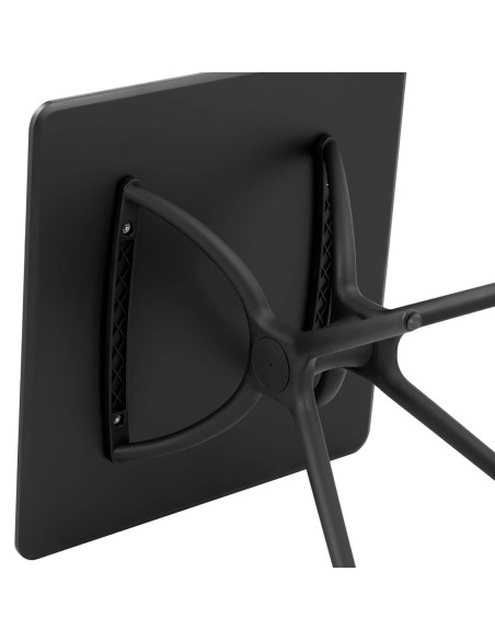 Stalas kvadratinis stalas namų biurui universalus max 150 kg 80x80 cm JUODAS