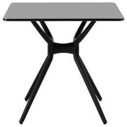 Stalas kvadratinis stalas namų biurui universalus max 150 kg 80x80 cm JUODAS