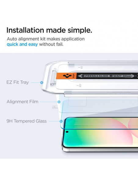 
Grūdinto stiklo Samsung Galaxy S24 FE ekranas - 2 vnt.
