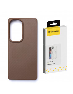 
„Samsung Galaxy S25“ anglies pluošto dėklas su „MagSafe“ – rudas
