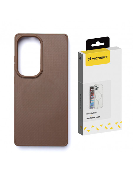 
„Samsung Galaxy S25“ anglies pluošto dėklas su „MagSafe“ – rudas
