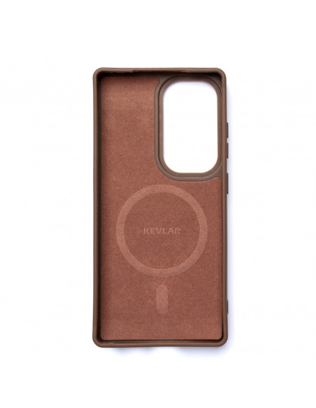 
„Samsung Galaxy S25“ anglies pluošto dėklas su „MagSafe“ – rudas
