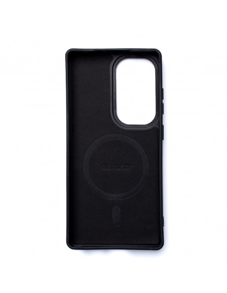 
„Samsung Galaxy S25“ anglies pluošto dėklas su „MagSafe“ technologija – juodas
