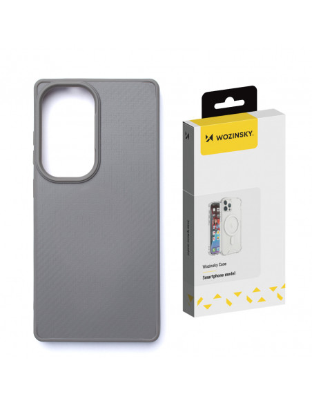 
„Samsung Galaxy S25“ anglies pluošto dėklas su „MagSafe“ technologija – pilkas
