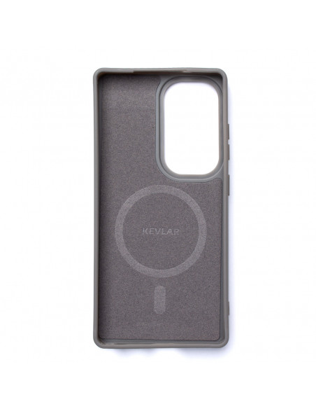 
„Samsung Galaxy S25“ anglies pluošto dėklas su „MagSafe“ technologija – pilkas
