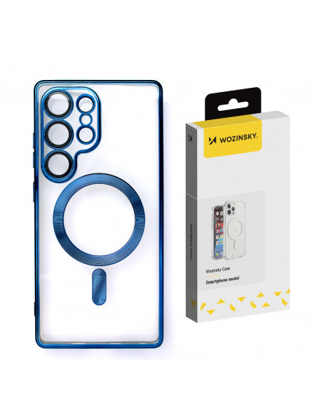 
„Samsung Galaxy S25“ galvanizuoto danga padengtas „Magsafe“ dėklas – mėlynas
