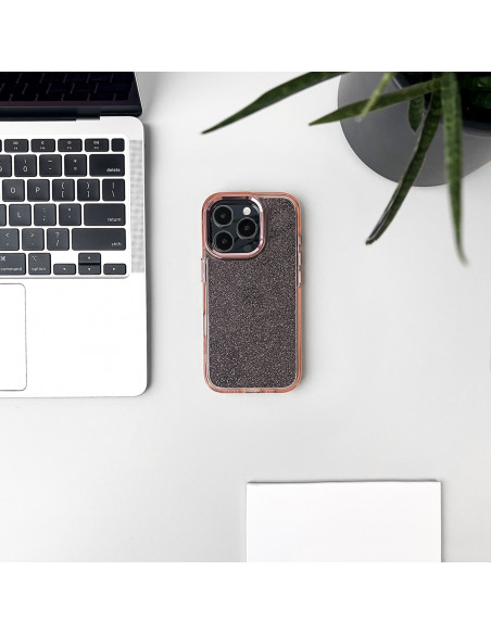 
Apsauginis dėklas, skirtas „Samsung Galaxy S24 FE“ blizgučių dėklui – rožinis su blizgučiais
