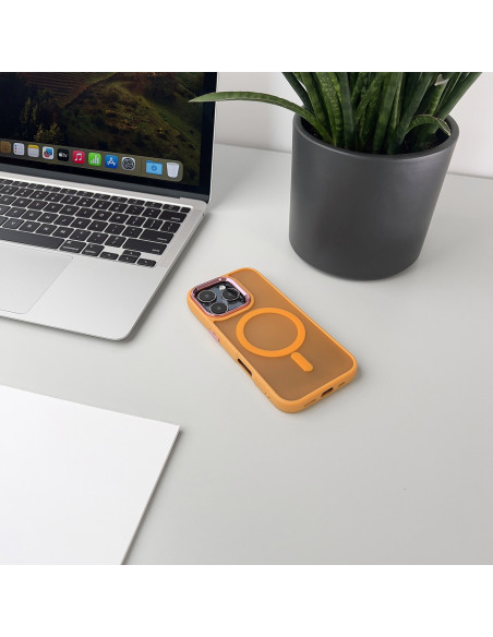 
„Samsung Galaxy S24 FE“ madingas dėklas su „MagSafe“ – oranžinis
