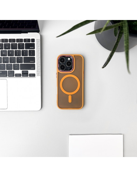 
„Samsung Galaxy S24 FE“ madingas dėklas su „MagSafe“ – oranžinis
