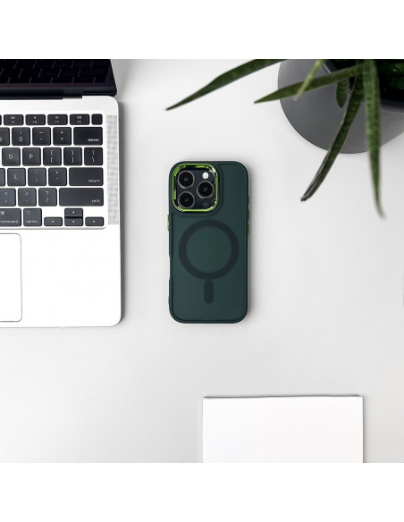 
„Samsung Galaxy S24 FE“ madingas dėklas su „MagSafe“ – žalias
