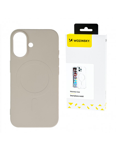 
„Samsung Galaxy S24 FE“ silikoninis dėklas „MagSafe“ – smėlio spalvos
