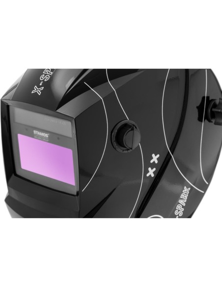 Automatinis automatiškai tamsėjantis suvirinimo šalmas su X-SPARK šlifavimo funkcija Automatinis automatiškai tamsėjantis suvirinimo šalmas su X-SPARK šlifavimo funkcija