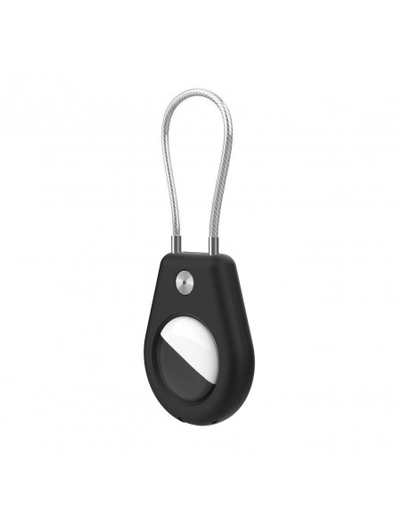 
„Apple AirTag“ dėklas su plieniniu trosu – juodas
