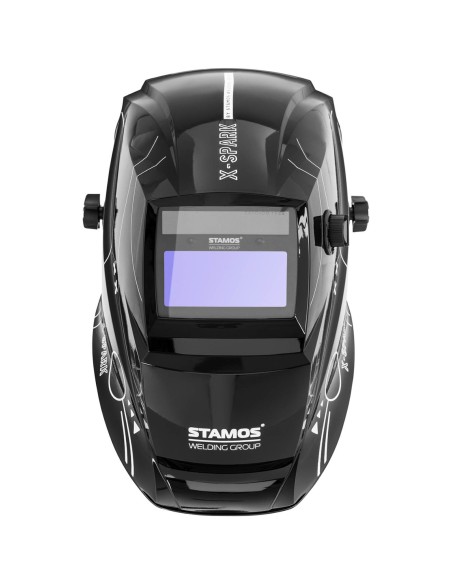 Automatinis automatiškai tamsėjantis suvirinimo šalmas su X-SPARK šlifavimo funkcija Automatinis automatiškai tamsėjantis suvirinimo šalmas su X-SPARK šlifavimo funkcija