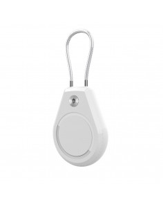 
Vandeniui atsparus dėklas, skirtas „Apple AirTag“ su plieniniu laidu – baltas
