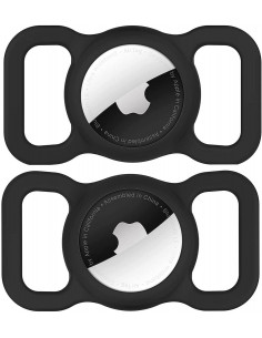 
„Apple AirTag“ silikoninis dėklas šuns ar katės antkakliui – juodas
