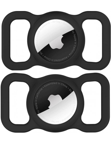 
„Apple AirTag“ silikoninis dėklas šuns ar katės antkakliui – juodas
