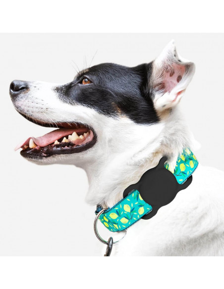 
„Apple AirTag“ silikoninis dėklas šuns ar katės antkakliui – juodas
