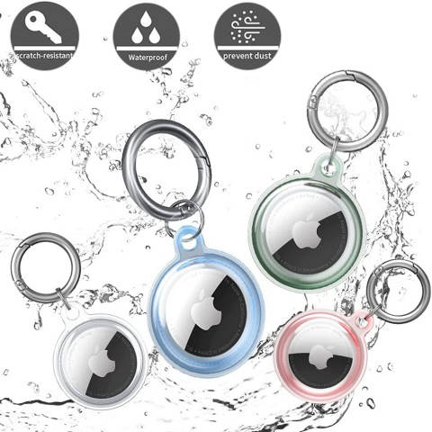 
Dėklas „Apple AirTag“ sekikliui, atsparus vandeniui, skaidrus - 4 vnt.
