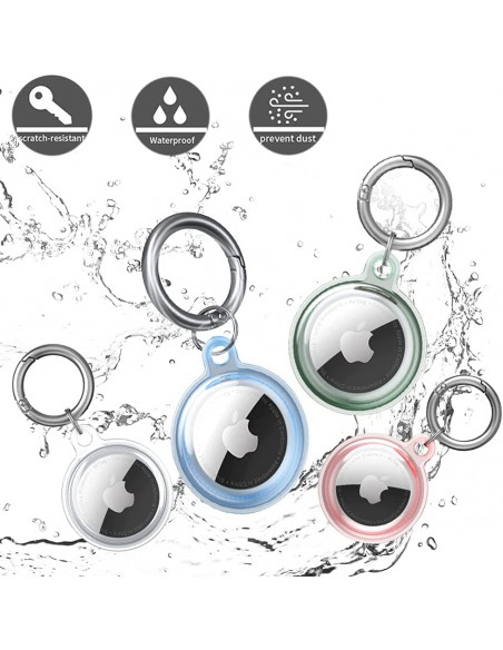 
Dėklas „Apple AirTag“ sekikliui, atsparus vandeniui, skaidrus - 4 vnt.
