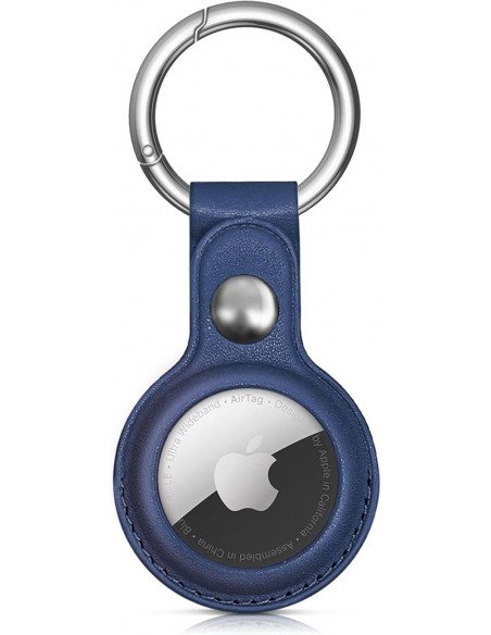 
„Apple AirTag“ ekologiškos odos dėklas – mėlynas
