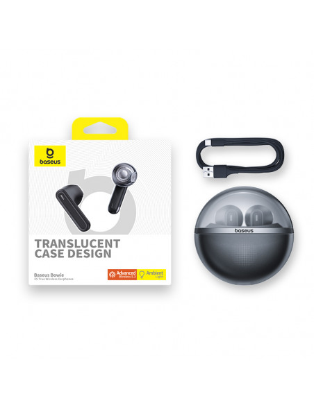 
Bowie E5 TWS belaidės ausinės - juodos
