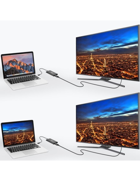 Adapterio skirstytuvas USB Type C Thunderbolt 3 juodas Adapterio skirstytuvas USB Type C Thunderbolt 3 juodas