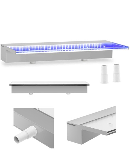Krioklio snapelio sienelės kaskados sodo tvenkiniui LED 60 cm, srautas 135 mm Krioklio snapelio sienelės kaskados sodo tvenkiniui LED 60 cm, srautas 135 mm