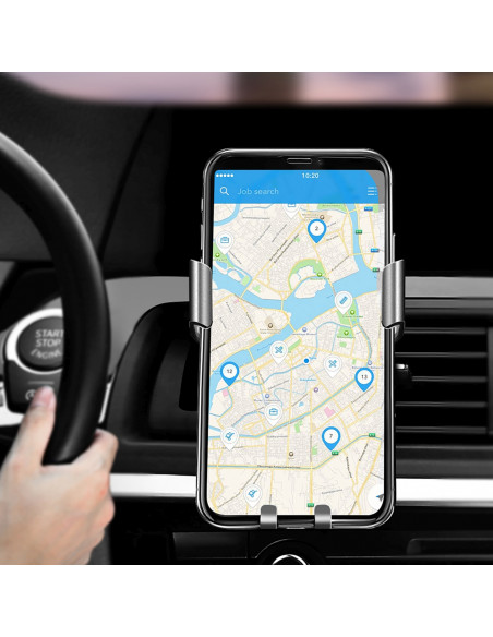 
„Gravity“ automobilio laikiklis išmaniajam telefonui ant ventiliacijos angos – juodas
