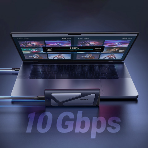 
M.2 NVMe/ SATA SSD korpusas - sidabrinis
