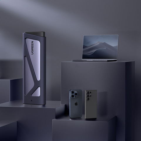 
M.2 NVMe/ SATA SSD korpusas - sidabrinis
