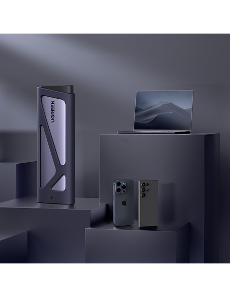 
M.2 NVMe/ SATA SSD korpusas - sidabrinis
