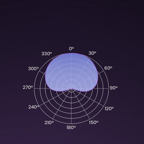 
USB-A RGB LED stalo stovas mikrofonui - sidabrinis
