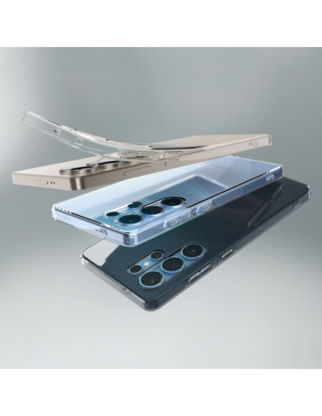 
„Samsung Galaxy S25 Ultra“ skystųjų kristalų dėklas – skaidrus
