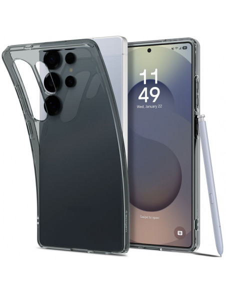 
„Samsung Galaxy S25 Ultra“ skystųjų kristalų dėklas – pusiau permatomas
