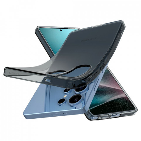 
„Samsung Galaxy S25 Ultra“ skystųjų kristalų dėklas – pusiau permatomas
